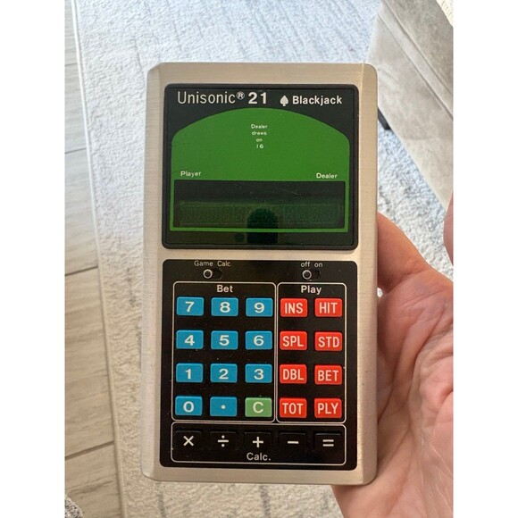 Vintage Unisonic 21 Blackjack Electronic Handheld Game Calculator - Retro Gaming - Picture 1 of 6